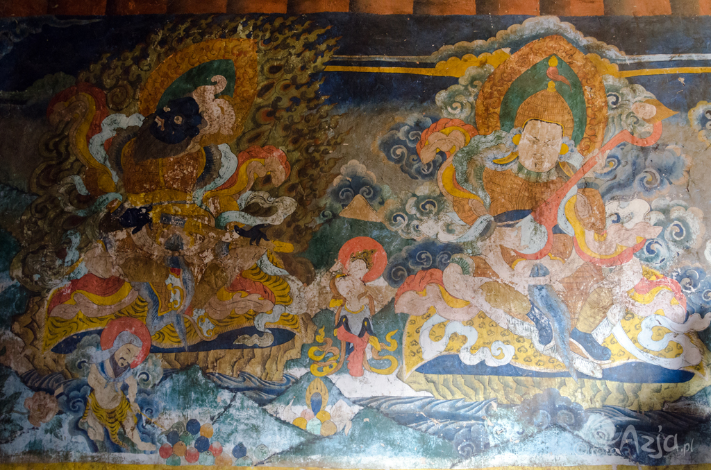 Dzień 9: Freski w Kryształowym Klasztorze (Shey Gompa) - Guru Rinpoche? - nie jestem pewien...